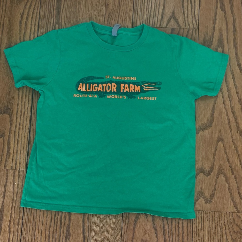 St. Augustine Alligator Farm Next Level Apparel Kid’s Large Green T-Shirt